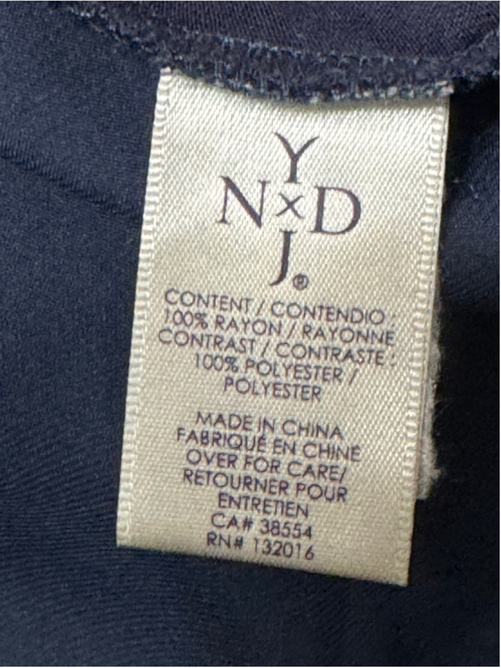 Women's NYDJ Long Sleeve V-Neck Tee Navy Size S - Picture 4 of 5